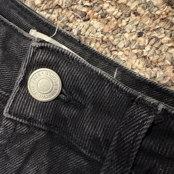 Free People Black High-Rise Straight Jeans - Picture 3 of 6